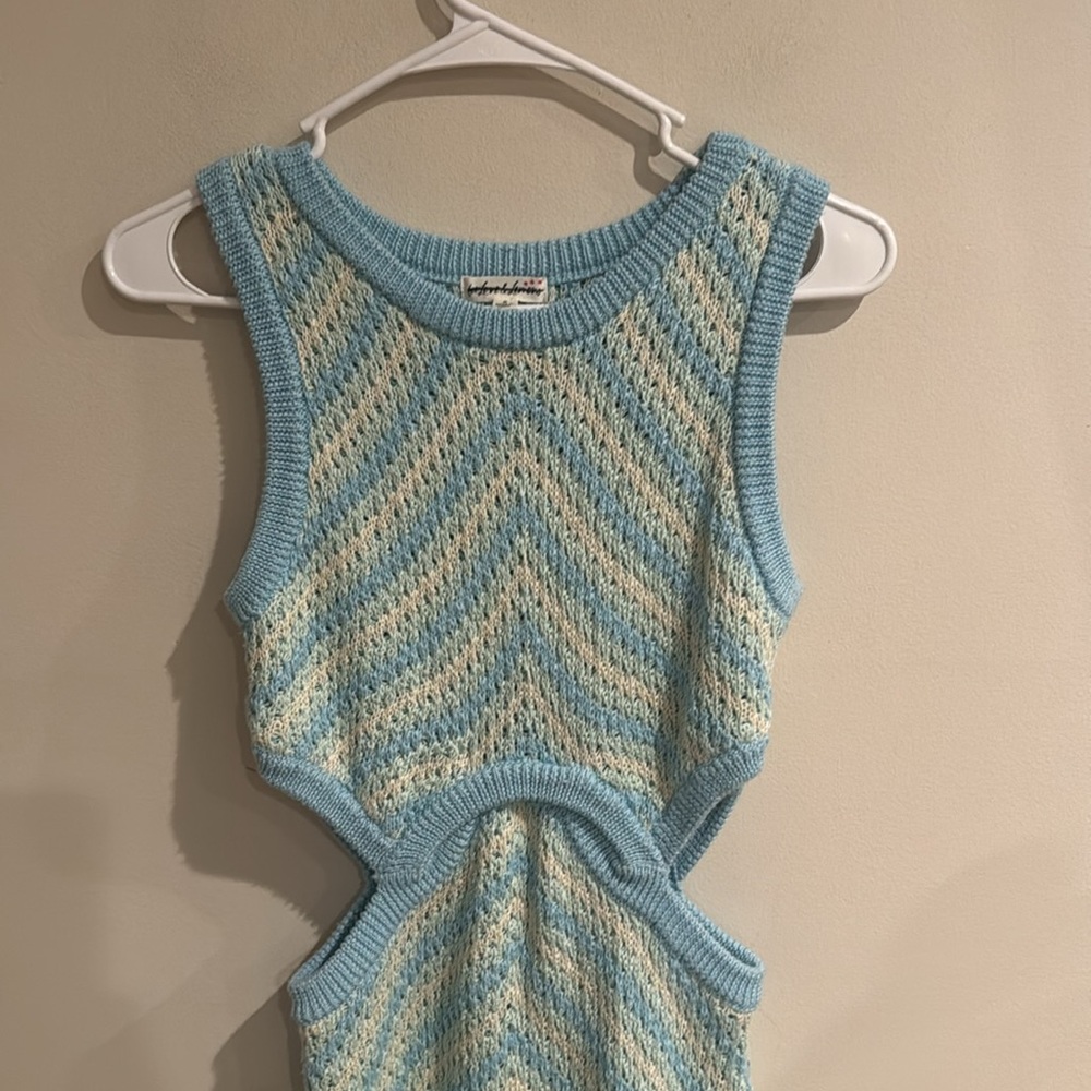 FOR LOVE & LEMONS Corinna Chevron‎ Knit Mini Dress small - Picture 6 of 10